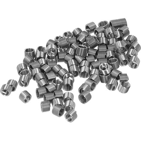 Lot de 100 inserts filetés mâles et femelles réducteurs pour écrous, outil de réparation, fixation en acier inoxydable M6x11,5D (1/5)