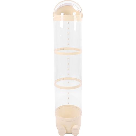 Tube de rangement pour peluches, grande capacité (130 cm), transparent, jaune, idéal pour la salle de jeux ou la chambre. (1/5)