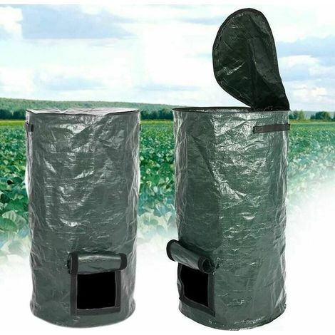 2 Pièces Sacs de Compost - Bacs de Compost de PE de Fermentation Organique , Sacs pour Déchets de Cuisine de Jardin, (2 Pièces, 35x60cm) (1/4)