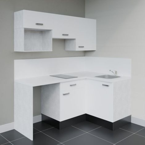 Kitchenette d'angle KA03L-PT avec plan de travail et évier