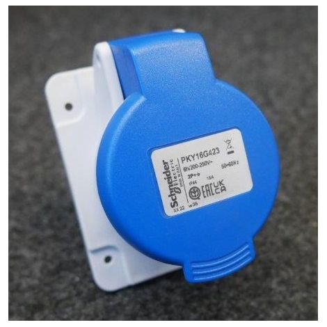PRISE DE COURANT INDUSTRIELLE 16A 2P+T IP67 SCHNEIDER PKY16G423 230V (1/4)