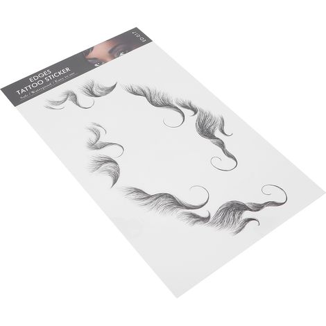 Lot 2 Stickers Tatouage Tempête Cheveux Ligne Frontale Naturelle Femme, Autocollant Capillaire Waterproof, Imitation Bord Cheveux, Faux Tatouage Cheveux ED-17 (1/5)