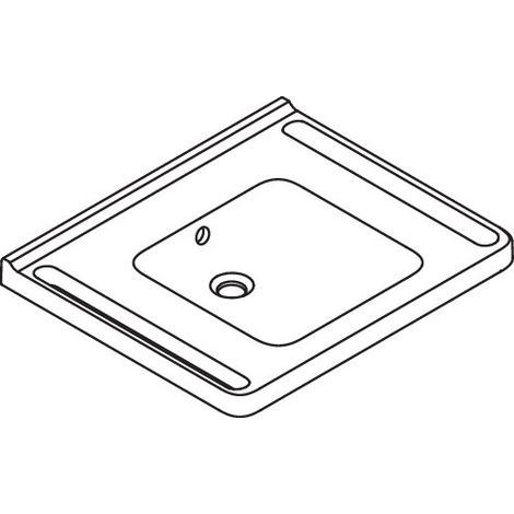 HEWI 950.11.162 Lavabo, rebord anti-gouttes, sans trou pour robinet (o. HL) (1/2)