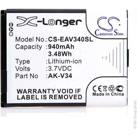 NX - Batterie téléphone, smartphone, GSM pour Emporia 3.7V 940mAh - AK-V34AKV34AK-V34 (1/4)