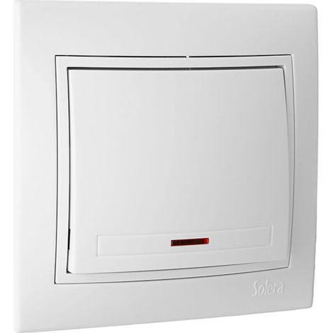 CONMUTADOR/INTERRUPTOR LUMINOSO 10AX 250V S.EUROPA SOLERA ERP02ILU (1/2)