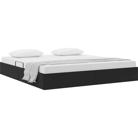 Maison Exclusive - Letto con Contenitore con testiera Nero 180 x 200 cm Velluto