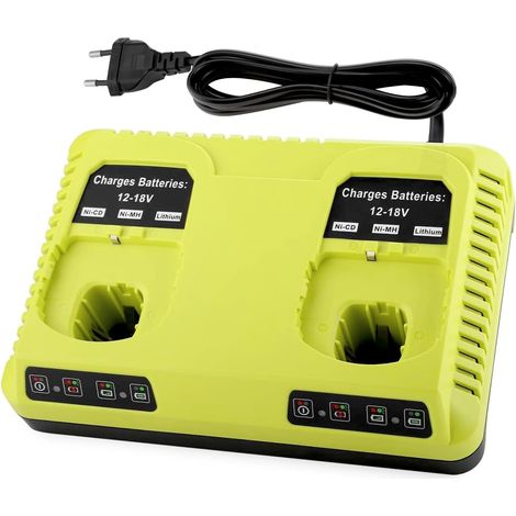 Chargeur 18V One+ P108 P107 P102 RB18L50 Remplacement 18V Batterie Li-Ion Ni-Mh Ni-CD RC18120 RC18150 RC18115 P114 P115 (1/5)