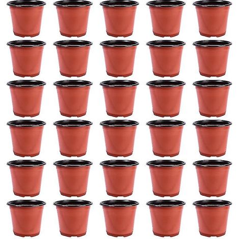 30 pots de fleurs en plastique (1/3)