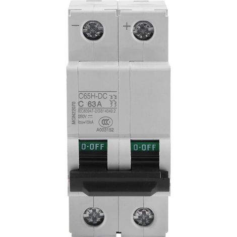 250V DC 2P Low Voltage Air Miniature Circuit Breaker Solar Circuit Breaker 16A/63A (63A)