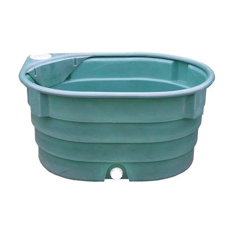 Plast'Up Rotomoulage – Bac de pâturage 400 litres – Polyéthylène traité anti-UV – Rebords intérieurs pour meilleure stabilité – Bouchon de vidange 2 pouces