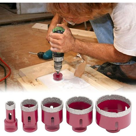 40mm Diamond Drill Bits Drilling Bits with M14 Thread for Dry Drilling in Porcelain Tile Granite Marble (1/5)