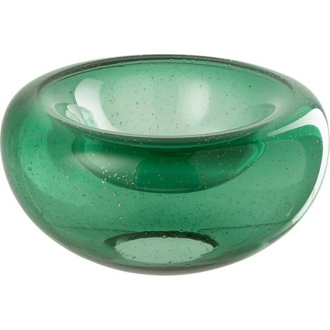 Coupelle Déco en Verre "Carol" 26cm Vert Émeraude (1/3)