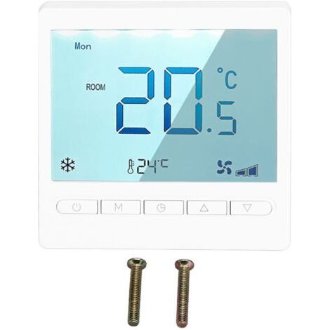 Thermostat programmable,thermostat LCD grand écran de haute précision,pour salon,chambre à coucher,salle à manger,AC230 V (1/4)