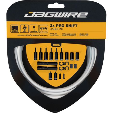 Kit Câble Et Gaine De Dérailleur Professionnel Double Plateau - Passage Fluide - Jagwire
