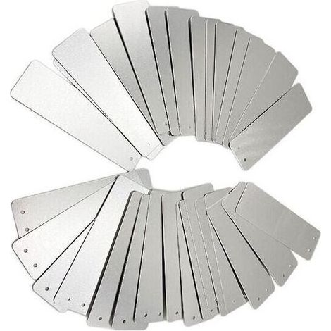 100 étiquettes en aluminium pour le jardinage - Rectangle, panneaux de signalisation pour l'extérieur, panneaux en métal, étiquettes pour les plantes de jardinage, panneaux de signalisation en alumini (1/5)