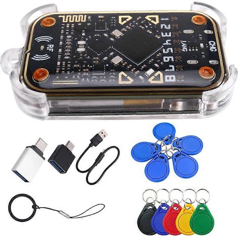 Lecteur/émulateur de puce RFID Chameleon V3.0, 125K, 13,56M, carte à puce d'identification, duplicateur NFC, copieur d'étiquettes + porte-clés 5XUID/CUID (1/5)