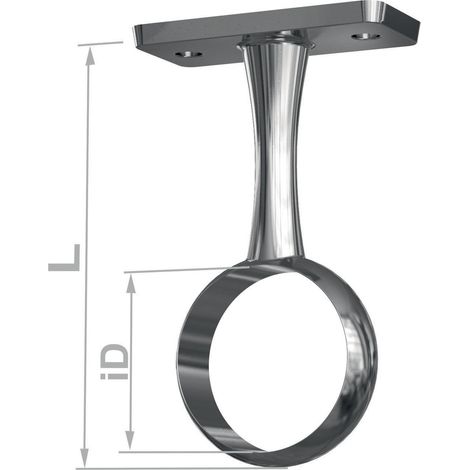 Support central 11131 en zinc moulé argenté Dm.20mm