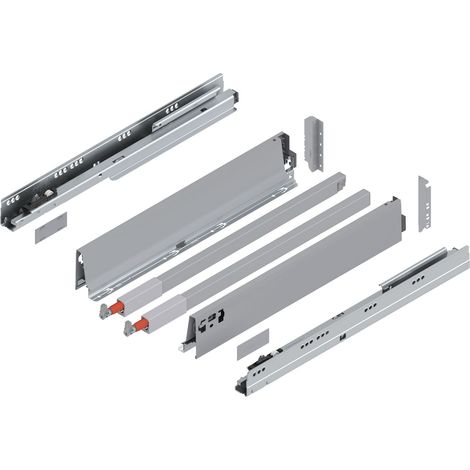 Blum Tandembox antaro C-Reling Schubladenschienen-Set 1 Paar, 65kg 500mm Vollauszug Blumotion, grau