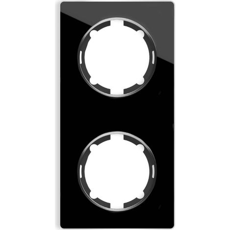 Plaque de finition OneKeyElectro Garda, vertical, 2 postes, noir