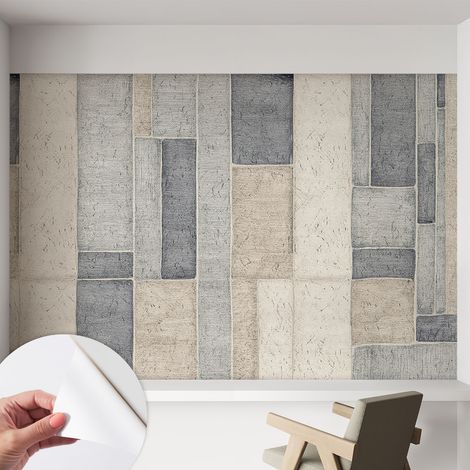 Papier peint autocollant adhésif avec imprimé motifs uniques apparence moderne Mosaïque géométrique 152x104 cm (1/5)