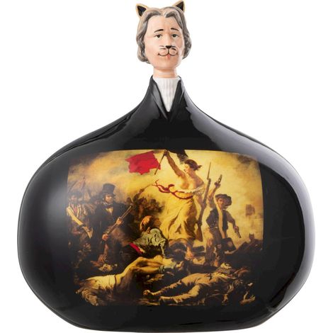 Figurine en poterie inspirée d'art - noir multicolore (1/3)