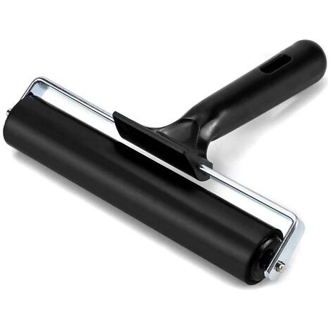 Rouleau encreur, Rouleau de caoutchouc Brayer pour impression, papier peint, encre linogravure, 15 cm (1/5)