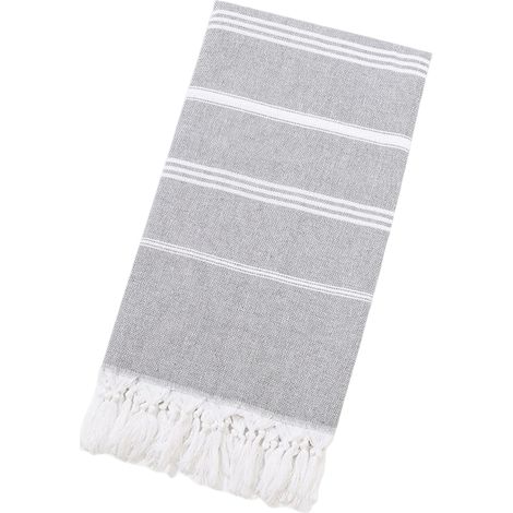 1 pièce Serviette de plage, 100 x 180 cm, en coton à chevrons, séchage rapide, légère et compacte, pour hammam, sauna, piscine ou voyage (1/5)
