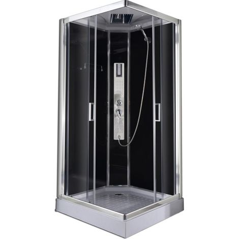 Bagno Italia Box doccia idromassaggio quadrato 90x90 cm con radio e 3 getti (1/2)