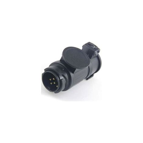 Adaptateur Prise Remorque 13 vers 7 Broches, Adaptateur 13 Broches 7 Broches, Adaptateur Prise Remorque - pour Voiture, remorque, attelage, Caravane (1/4)