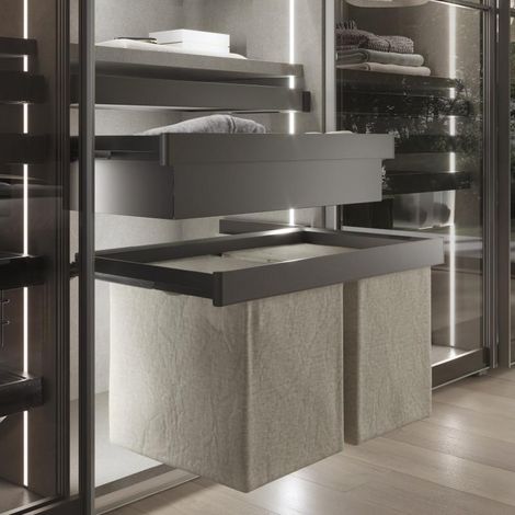 Cassetto metallico Emuca finitura titanio 740x420x140 mm