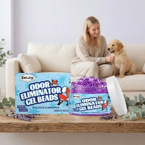Perles de gel désodorisantes pour animaux, adaptées à une utilisation quotidienne dans les bacs à litière pour chats et chiens, nettoyage intérieur, éliminent les odeurs – 100 g -- BIEMMEDUE (1/5)