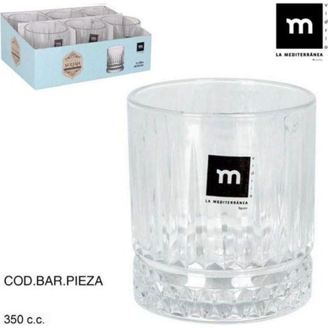 35 cls vaso cristal tallado vintage sultan lamediterranea - caja 6 unidades