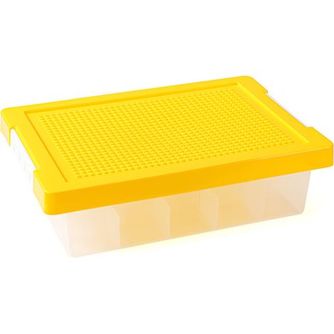 Boîte de rangement pour blocs de construction avec couvercle amovible, plusieurs compartiments, grande boîte de rangement (1/5)