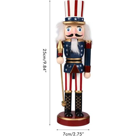 Figurine de conte de fées de 25 cm, ornement en bois, décoration de table ou de bureau, objet de collection, cadeau idéal pour Noël ou le Nouvel An (1/5)