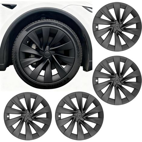 Radkappen 20 Zoll für Tesla Model Y Juniper 2025 2026 Sport Style Matt Schwarz (1/5)