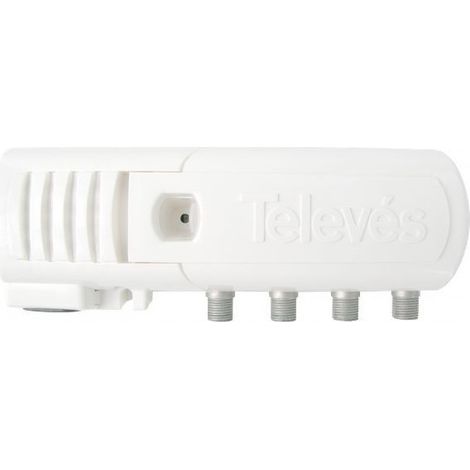 Amplificateur d'appartement F 47...694MHz G20dB – Filtre LTE700/5G – 3 sorties (2+TV) – Contrôle de gain manuel – 552220 – Televes