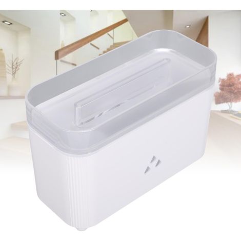 Diffuseur d'huiles essentielles 160ml avec lumière d'ambiance flamme 7 couleurs, humidificateur à brume fine automatique ABS+PP USB pour salon bureau chambre (1/5)