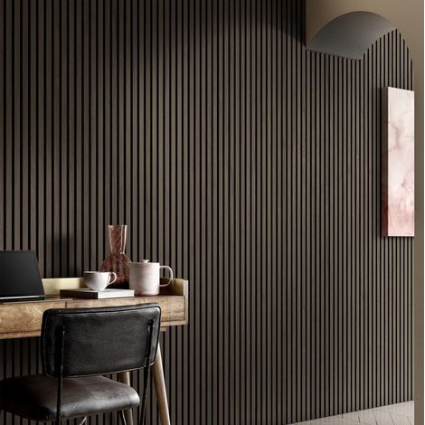 HOME DELUXE Akustikpaneel SONIC Smoked Oak - 80 x 40 cm  Holz Akustikpaneele Wandpaneel Akustik (1/5)
