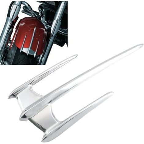 Dekorativer Motorrad-Vorderradkotflügel für XVS650/1100 V-Star XV160, verchromte ABS-Kunststoffleiste mit Kleberückseite, passend für 10,2 cm breite Kotflügel (1/5)