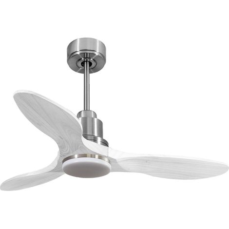 Ventilatore da soffitto Reversibile Termostato Dimmabile Wifi Motore CC Tetti inclinati Telecomando Luce a tre toni Hypersilence Memoria Shopify Vendible (AUTOMATICO) PURLINE LimaD106C04LED67097