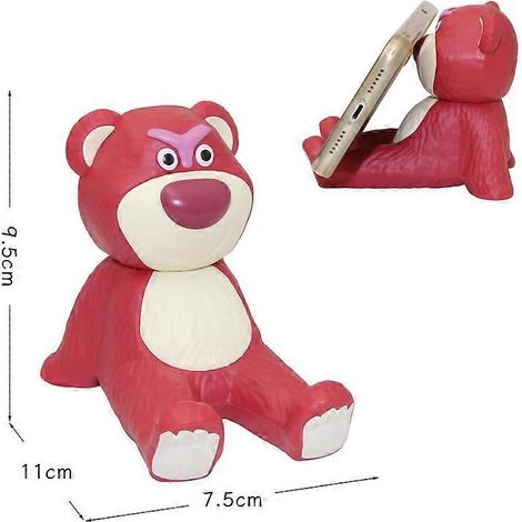 Support de téléphone Ours Fraise, série Chien Violent, support paresseux pour smartphone/tablette, décoration de bureau kawaii, cadeau (1/4)