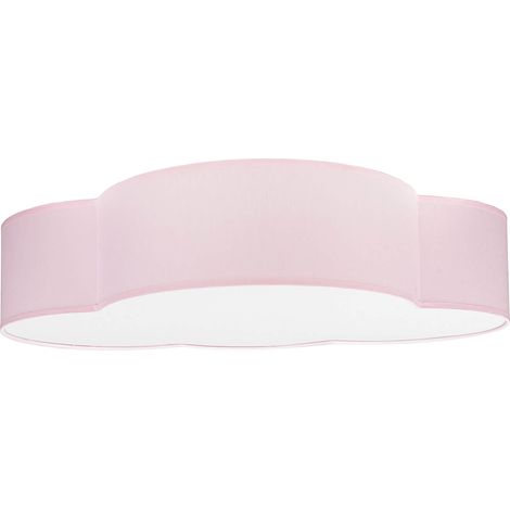 Kinderzimmerleuchte Decke Rosa Stoff Wolke 2x E27 Deckenlampe Baby Kinder