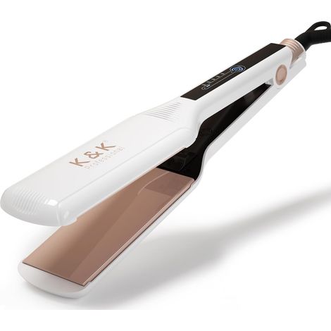 Lisseur à Cheveux, Fer Plat Avec Revêtement en Céramique Tourmaline, Fer à Lisser à Plaque Flottante de 1 Inch et Bigoudi 2 en 1, 30 Secondes de Chaleur Jusqu'à 230 °C (1/5)