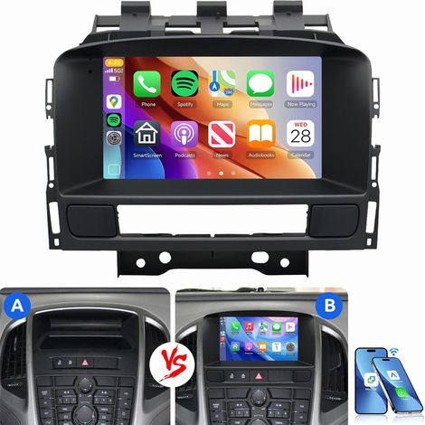 Autoradio Android 14 pour Opel Astra J 2009-2014, Apple Carplay, Navigation RDS 2+64G
