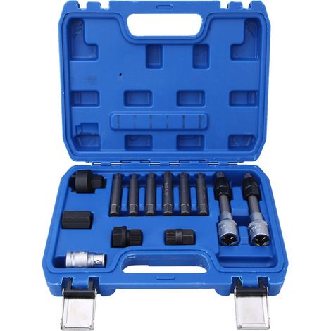 13 pcs Alternateur Roue Libre Poulie Retrait Socket Bit Set Service Trousse D'outils Main (1/5)
