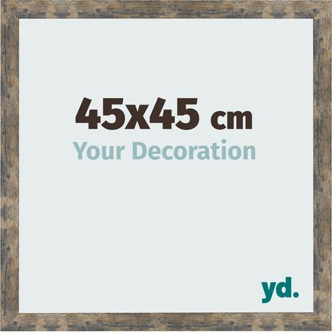 yd. - Cadre photo 45x45 - Bleu Or Melange - MDF - Bologna (1/5)
