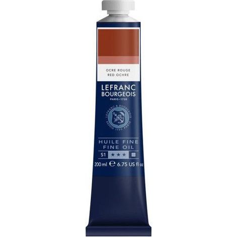 Peinture à l'huile - Fine - Ocre rouge - 306 - Lefranc Bourgeois - 200ml (1/2)