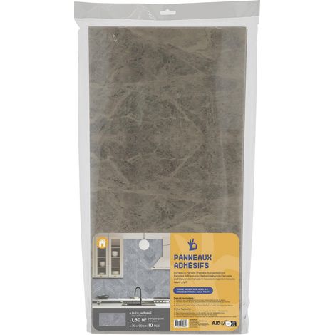 Pannelli decorativi autoadesivi - effetto marmo grigio, 10 pezzi.