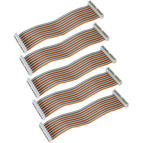 Lot de 5 câbles GPIO pour Raspberry Pi, 40 broches mâle-femelle, 20 cm. Accessoires informatiques.