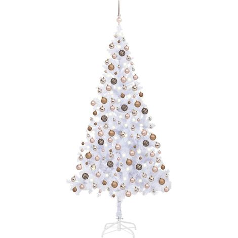 Künstlicher Weihnachtsbaum Beleuchtung Kugeln 210cm 910 Zweige vidaXL (1/5)